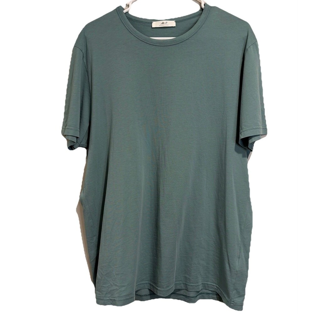 Mr. P T-Shirt Size L Men’s Classic Tee MPJ102022 Green 100% Cotton Normcore READ